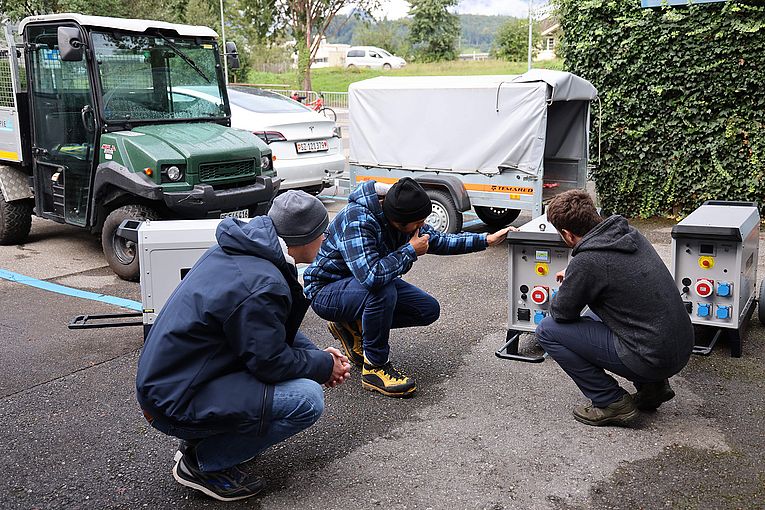 ecoPowerTrolley am Spiezer Weinspaziergang im Einsatz 