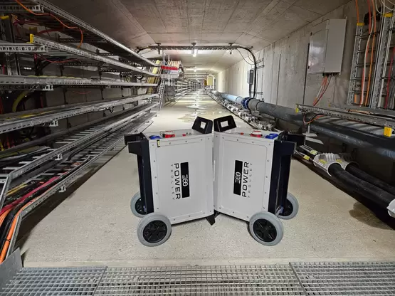 Wartungsarbeiten Grubristtunnel ecoPowerTrolley