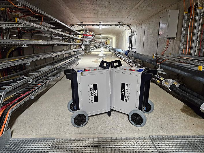 Wartungsarbeiten Grubristtunnel ecoPowerTrolley