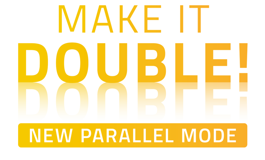 Schriftzug Make it double new parallel mode
