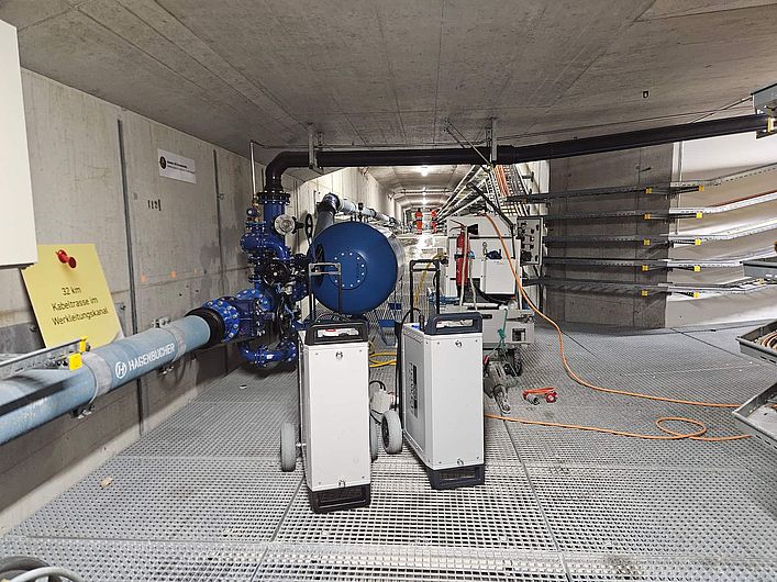 Wartungsarbeiten Grubristtunnel ecoPowerTrolley